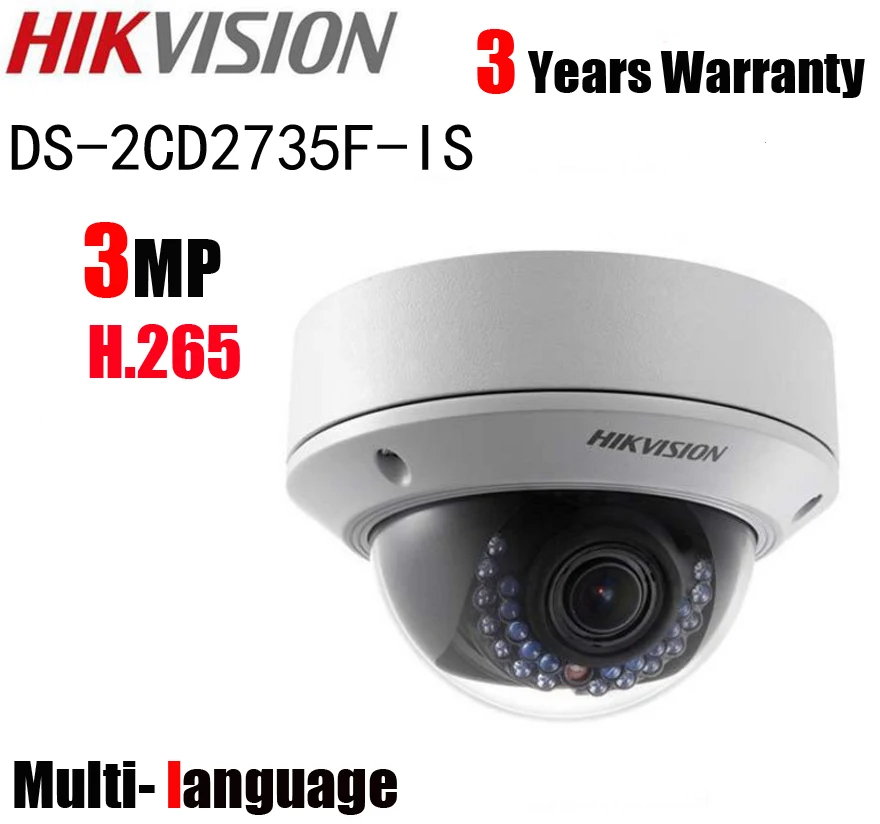 Hikvision DS 2CD2735F IS заменить 2CD2732F 3MP H.265 CCTV IP Камера купольная POE сети Камера|ip camera|network