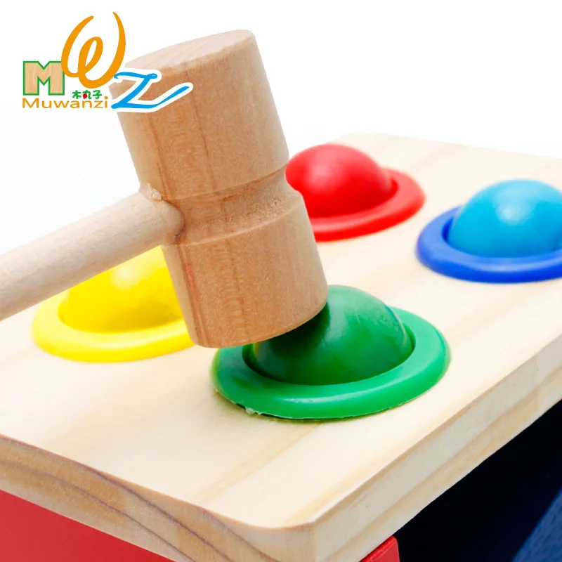 Wooden creative educational toys baby early education wooden quality knocking table color matching toy gift M17 | Игрушки и хобби
