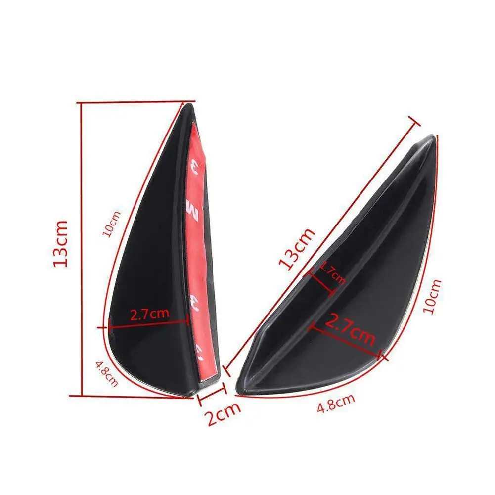 4 шт./компл. черный углеродное волокно подходит для переднего бампера разделитель