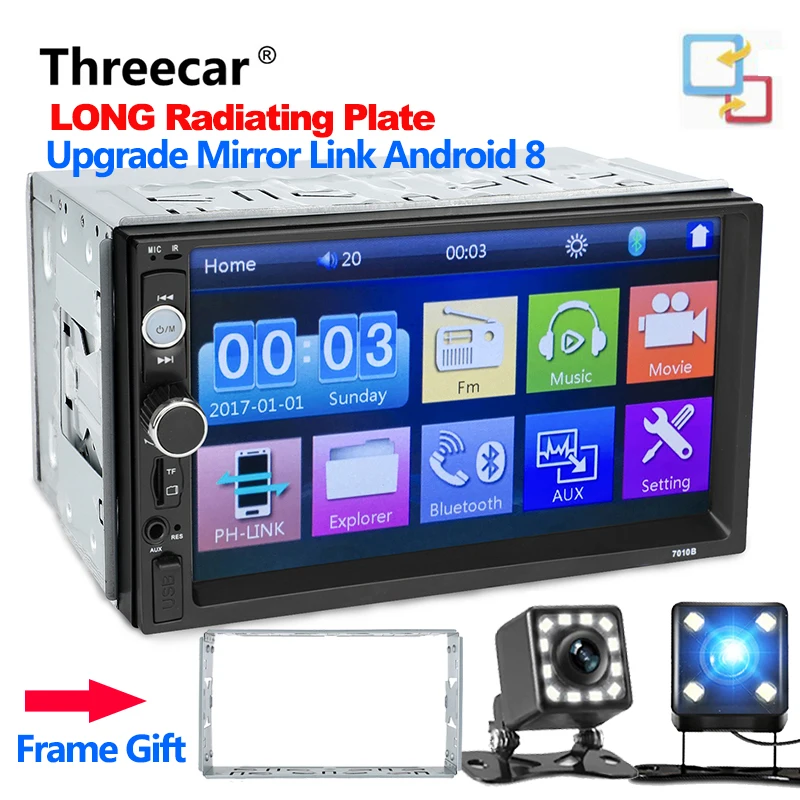 Новейшая Автомагнитола 2 Din android mirror link автомобильный радиоплеер