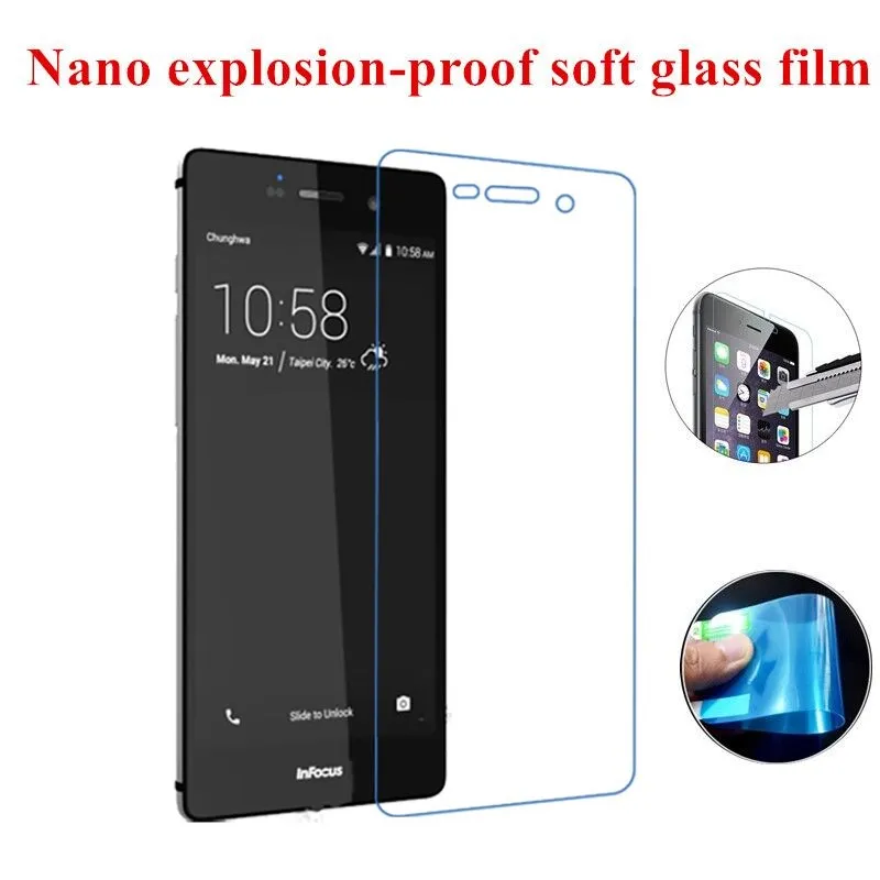 Для InFocus M808 M812 M810 M550 M530 M512 M370 M310 M320 мягкая стеклянная пленка нано взрывобезопасная
