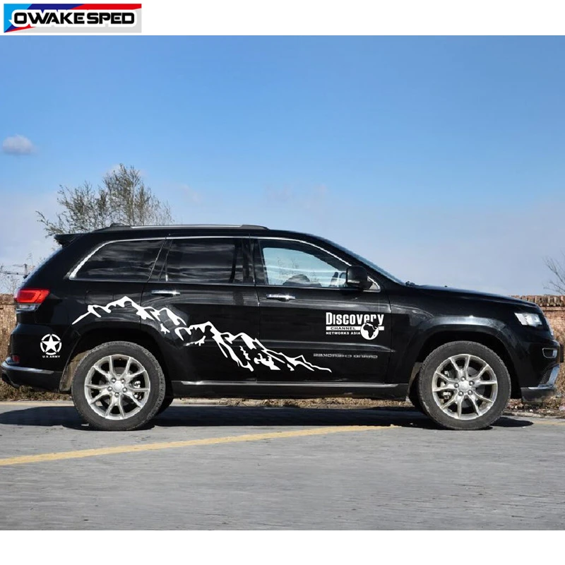 Горный внедорожный автомобильный стикер для Jeep Grand Cherokee Компас Cherokee Спорт на открытом воздухе на Автомобильный кузов виниловый наклейка внешние аксессуары