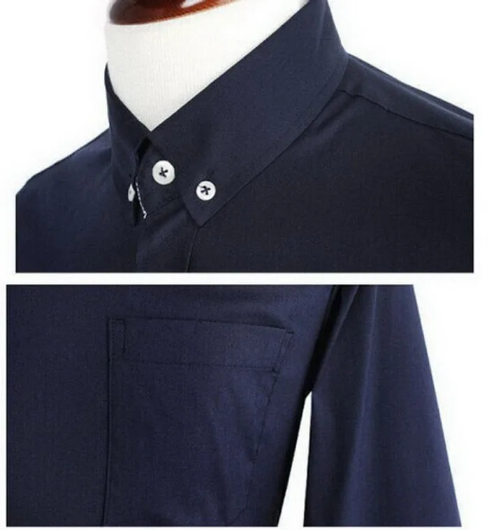 2014 Men Jeans Shirt Slim Brand Fashion Stylish Dress Mens Half Sleeve Shirts Patchwork Gentleman Cardigans 3Colors AX7 | Мужская одежда