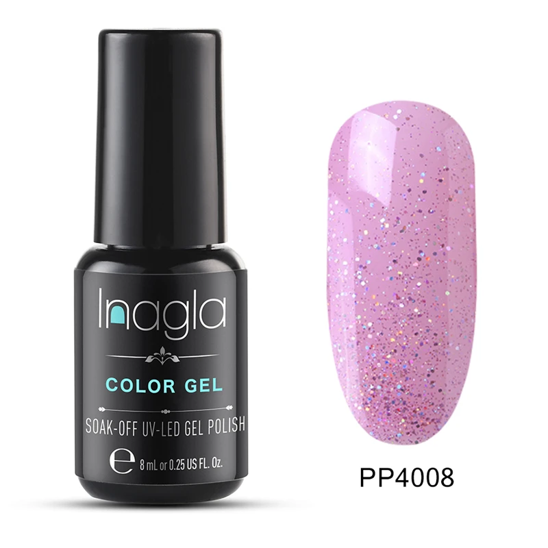 PP4008 Inagla Гель-лак 8 mlфиолетовая серия 24 цвета лак для ногтей Гель-лак для нейл-арта замочить от Vernis стойкий Цветной Гель-лак для ногтей - Цвет: PP4008