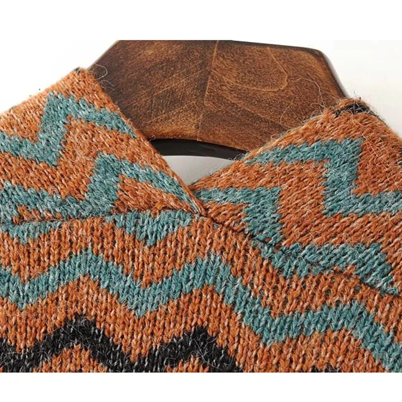 Для женщин кардиган осень 2017 г. Зимняя шерстяная одежда Англия Стиль волна Дизайн