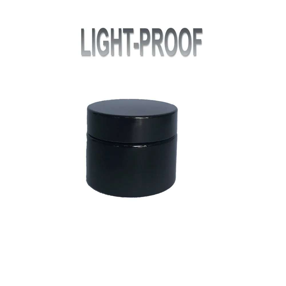 Светлая непроницаемая 15 г темно фиолетовая/черная стеклянная баночка для