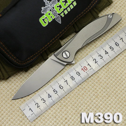 Зеленый шип NeOn Lite M390 MRBS раскладушка складные ножевые подшипники TC4 титановая