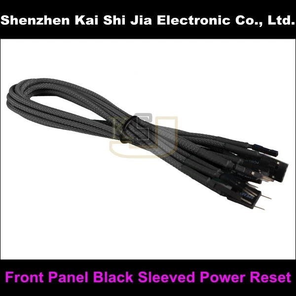 Бесплатная доставка 12 &quotчерные рукава PC Фронтальная панель удлинитель сброс SW