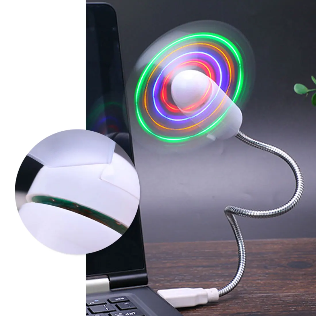 DIY программируемый вентилятор гибкий usb светодиодный USB гаджеты FanLight может перепрограммировать любые текстовые слова рекламные персональные сообщения