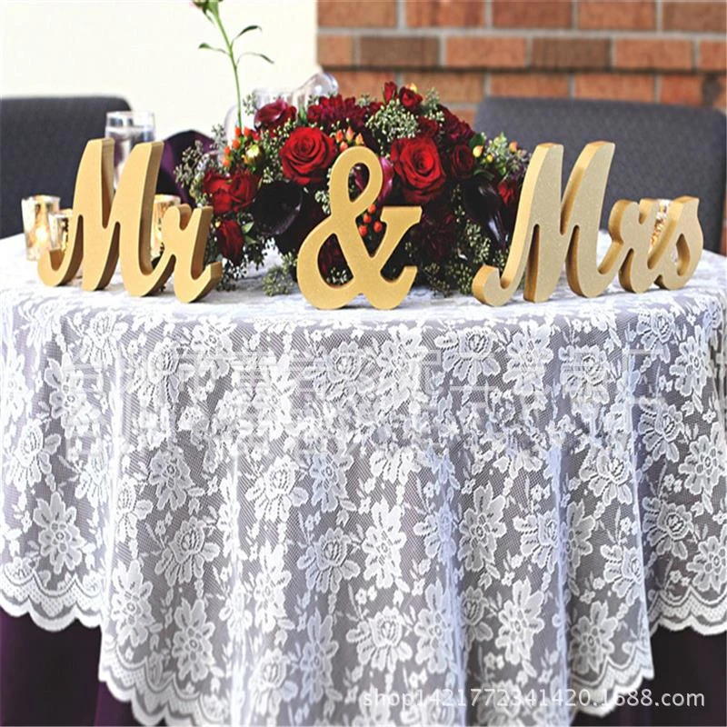 Деревянный Свадебный знак Mr& Mrs, золотой Блестящий Свадебный знак с буквами, настольный знак, милые украшения стола для Значки для вечеринки, художественное ремесло из дерева