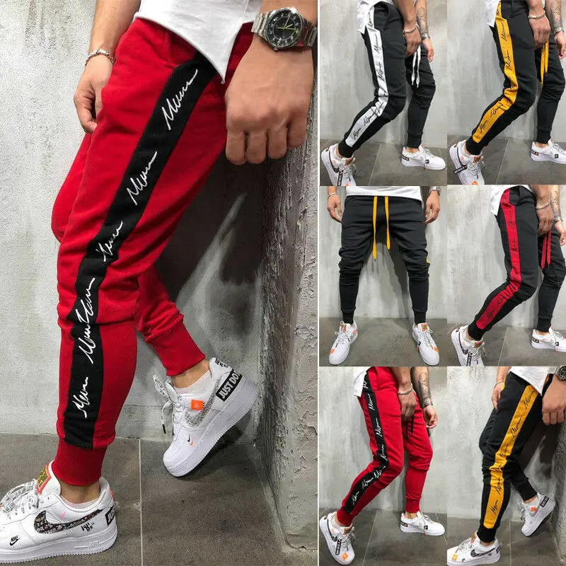 Мужские длинные спортивные брюки обтягивающие штаны для бега мальчиков