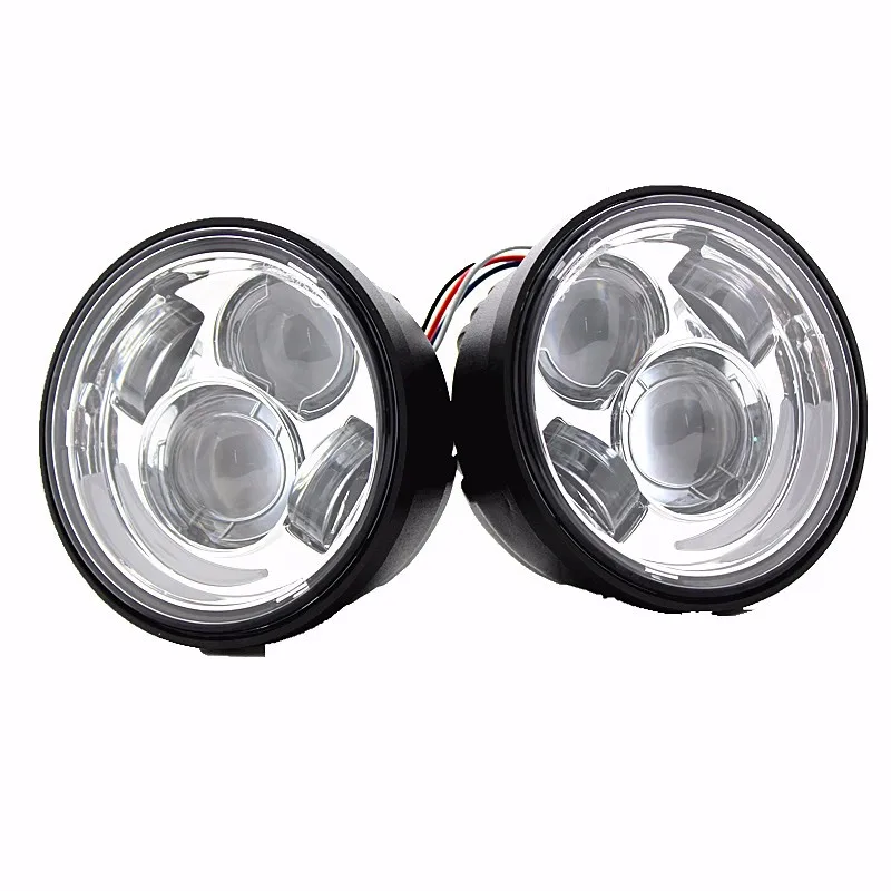 4,65 дюймов для мотоцикла двойной светодиодный фары с DRL halo Fo Fat Bob FXDF 08-16 15
