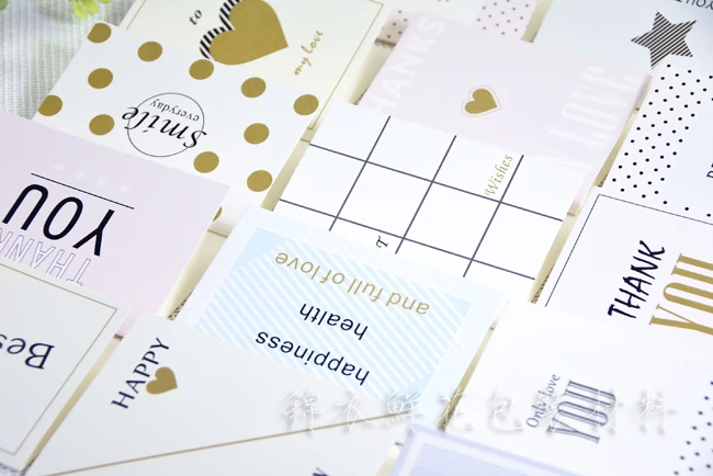 5 шт./пакет Модные Простые карточки на английском языке складной благословение