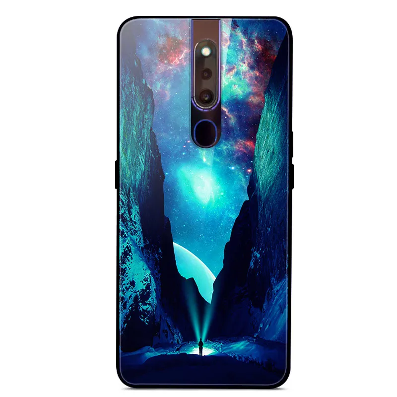 22 6,5" для OPPO F11 Pro чехол закаленного стекла задней панели жесткий чехол для OPPO F11 Pro F11Pro F 11 Pro чехол OppoF11Pro крышка бампера - Цвет: 22