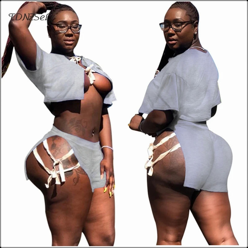 Женский комплект из двух предметов летние Сексуальные облегающие шорты короткий