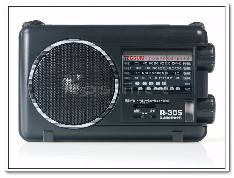 Горячая Desheng R305 цифровой приемник Tecsun R-305 полный с широким диапазоном, цифровой FM MW SW стерео радио хороший компаньон для пожилых людей