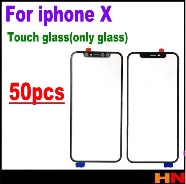 Стекло сенсорного экрана для iPhone X 5 8 дюйма 50 шт.|touch screen glass|glass lensglass for |