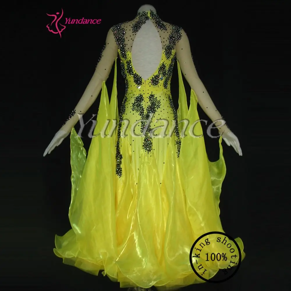 

New long smooth standard ballroom dress woman stage performance dance dresses 2017 B-1152