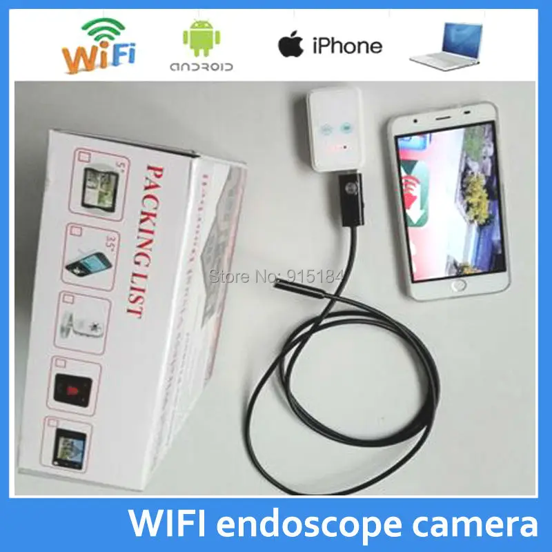 Wifi USB эндоскоп камера 9 мм тросик объектива Змея Труба инспекция HD s Поддержка Android