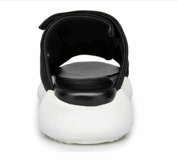 Men's slippers with thick leather soles Horseshoe slipper men's lightweight breathable sandals a high drag | Обувь