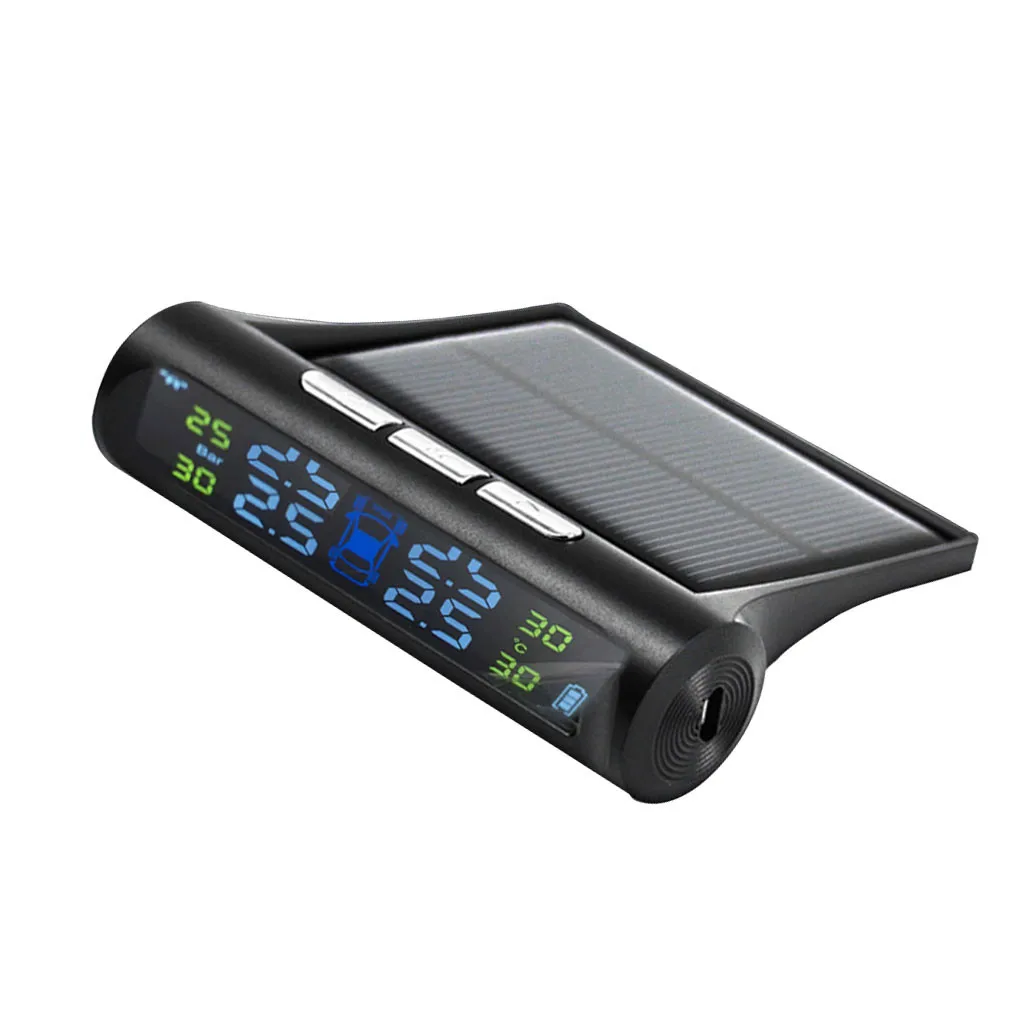 CARPRIE Солнечная TPMS беспроводная автомобильная система контроля давления в шинах lcd+ 4 внешних датчика система контроля давления в шинах s mar7