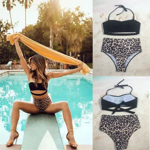 Женский купальник бикини с пуш-апом и высокой талией | Женская одежда