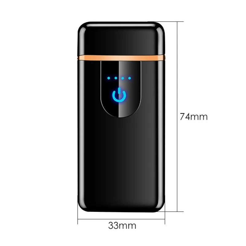 Перезаряжаемая через USB зажигалка электрическая двойная дуговая Зажигалка гравитационная индукция качели зажигания магнитный переключатель прикуривателя подарочная коробка