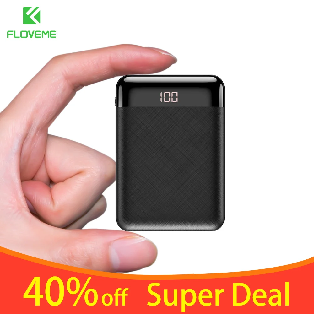 FLOVEME power Bank для Xiaomi huawei P20 Mini 10000 мАч портативное Внешнее зарядное устройство iPhone X