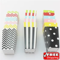 720pcs free dhl paper popcorn boxes wholesale colorful striped polka dot chevron wedding birthday party baby shower bucketscups