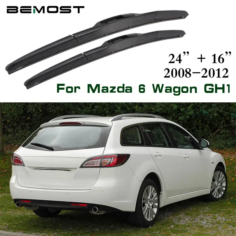 BEMOST автомобильные щетки стеклоочистителя Натуральный каучук для Mazda 6 Wagon(GG1/GH1/GJ1/GL)/Хэтчбек(GH1/GG1)/Sedan(GG1/GH1/GJ1/GL) подходит и крюк рукой - Цвет: Wagon GH1 2416