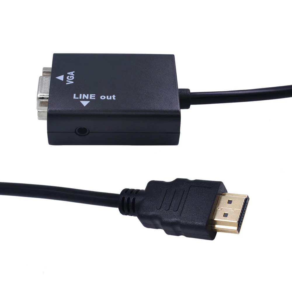 Высококачественный адаптер HDMI в VGA TISHRIC HDMI2VGA HD 1080P аналоговые аудио и видео кабели
