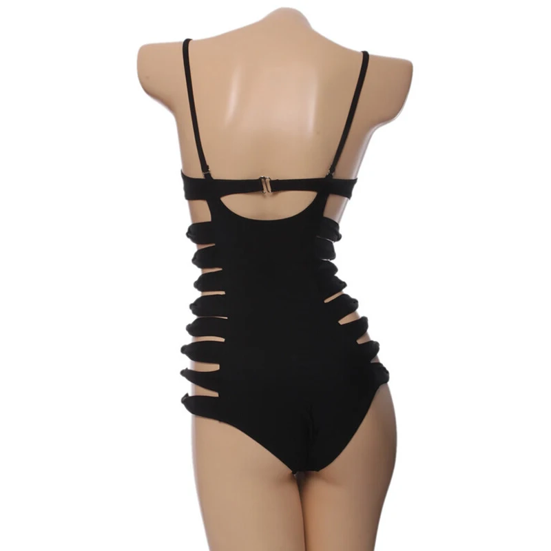 Купальник женский винтажный черный с высокой талией|monokini sale|monokini one piecemonokini bathing