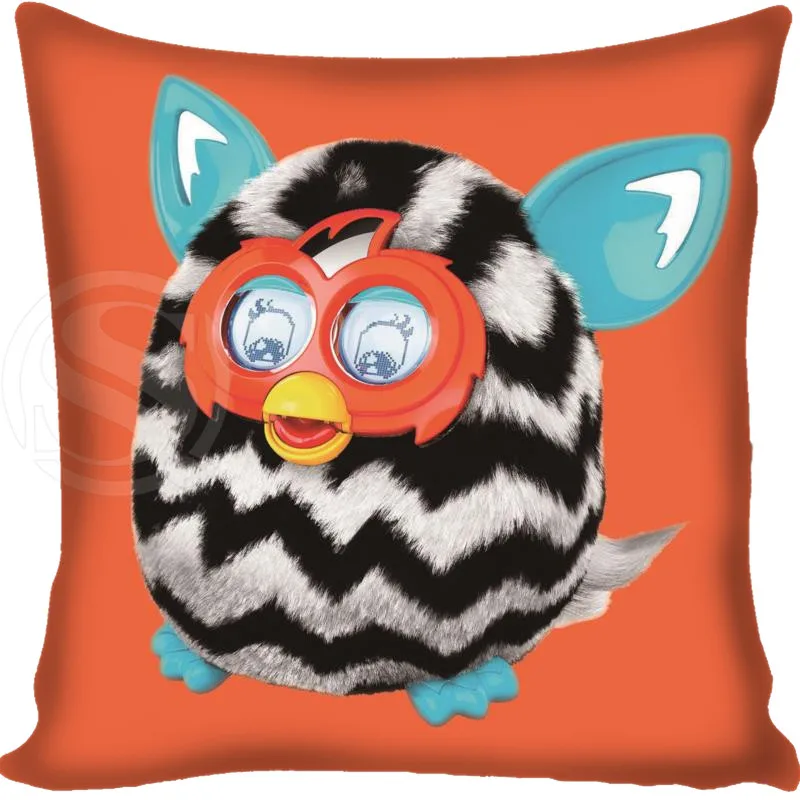 Темно-серый Заказной чехол для подушки с рисунком из мультфильма Furby квадратный чехол для подушки на молнии с двух сторон 35x35 см 40x40 см 45x45 см 60x60 см под заказ Ваш образ - Цвет: Темно-серый