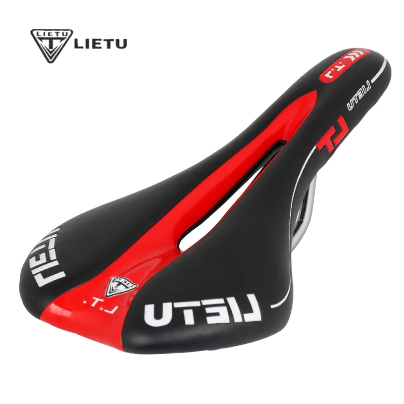 Lietu, новое велосипедное седло, эргономичное, MTB, для шоссейного велосипеда, ПЕРФОРИРОВАННОЕ сиденье из пенополиуретана, с амортизирующей текстурой, со стальным рельсом, велосипедные аксессуары