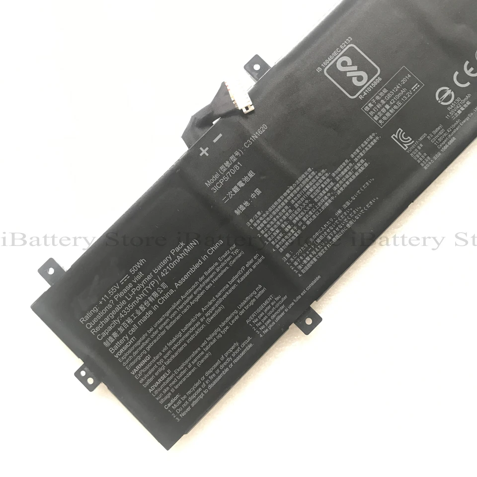 Подлинная батарея C31N1620 для Asus Zenbook UX430 UX430UQ GV015T серии|Аккумуляторы ноутбуков| |