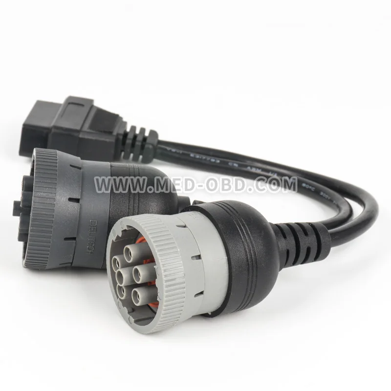 Y J1939 кабель OBD2 16pin гнездовой к J1708 6pin и 9pin сплиттер Deutsch j1939 Соединительный для