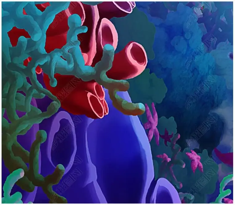 ПВХ Самоклеящиеся обои для пола объемное изображение морского мира морских