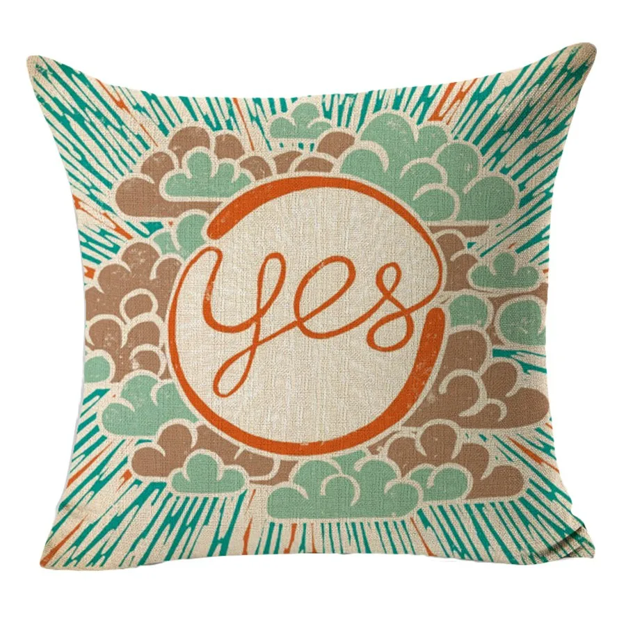 Креативный чехол для подушки с буквами лен и хлопок наволочка Housse Coussin диван