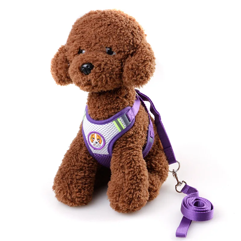 2021 комплекты поводков для собак летние дышащие милые стильные жилеты нейлоновая