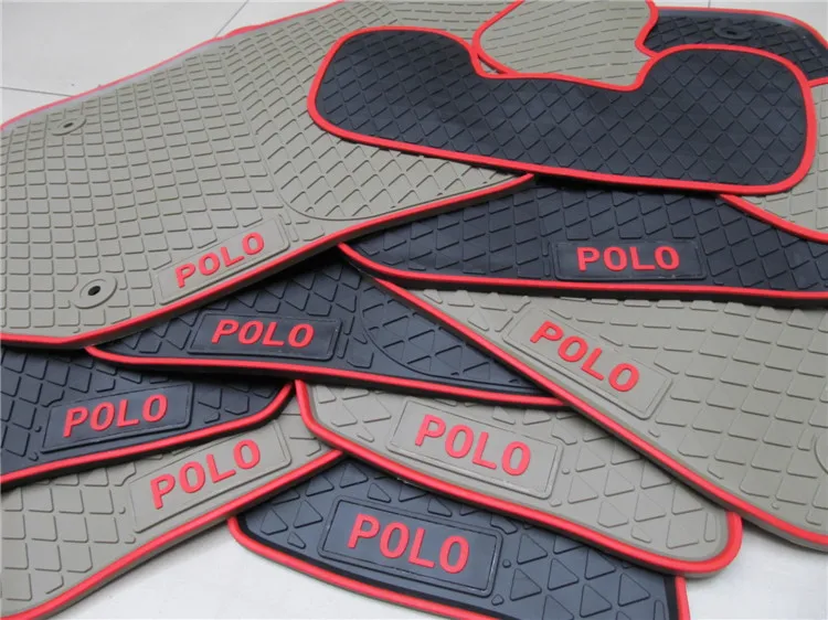 special latex non slip carpets no odor waterproof anti skip rubber car floor mats for VW POLO | Автомобили и мотоциклы