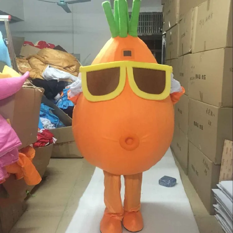 

2018 New Mascot Costume Adult Character Costume Mascot As Fashion Cosplay Wear Glasses Of Carrots Vegetable Mascot