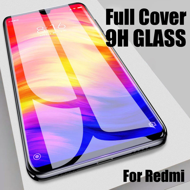 Полное покрытие закаленное стекло для Xiaomi Redmi 7 Note Pro Защитная пленка экрана