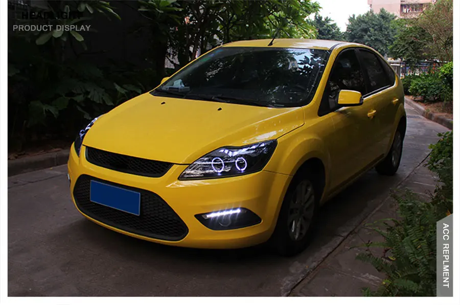 2 шт. светодиодные фары для Ford FOCUS 2009- Светодиодные Автомобильные фары ангельские глазки ксенон HID комплект Противотуманные фары светодиодные дневные ходовые огни