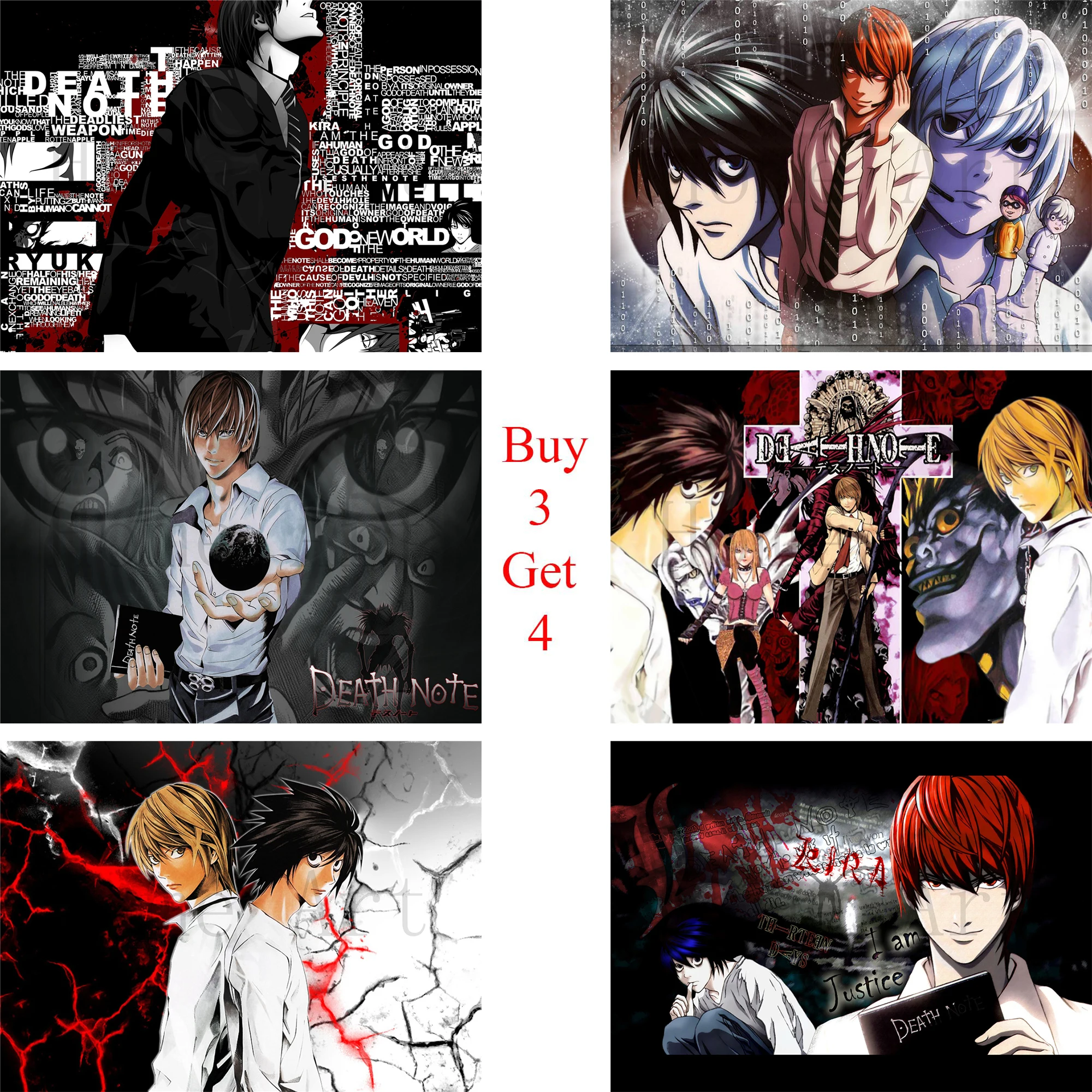Плакат Death Note прозрачная картина настенные наклейки украшение для дома