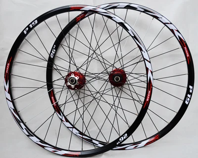 29 red hub red 2" 29" 27," 32 отверстия дисковый тормоз колеса для горного велосипеда шесть отверстий Центральный замок колеса горного велосипеда передние 2 задние 4 герметичные подшипники - Цвет: 29 red hub red