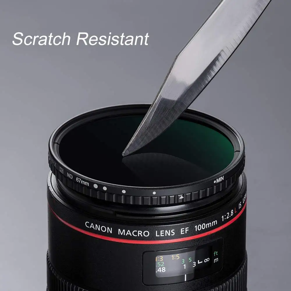 K&ampF Concept 52MM 58MM 62MM 77mm Fader ND Filter Neutral Density Variable ND2 to ND32 for Camera Lens NO X Spot | Электроника