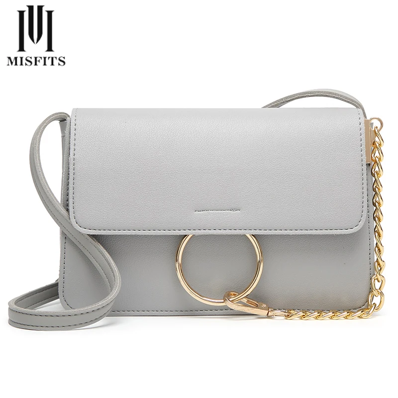 С металлическими цепочками модная женская сумка 2017 сумки Crossbody Flap bag коричневый
