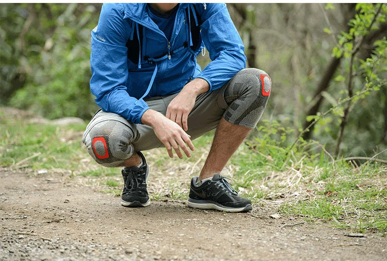 NatureHike Упругие Бамбуковый Уголь Колено Поддержки pad Для Различных видов Спорта NH16H003-H