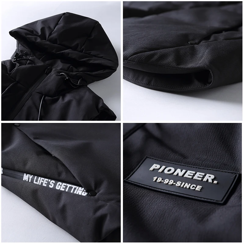 Мужской жилет Pioneer Camp с хлопковой подкладкой и капюшоном на молнии без рукавов