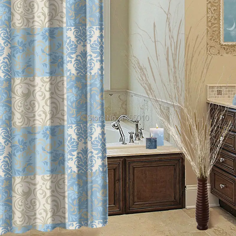 Happy Tree Fabric Polyester Rome Pattern Baroque Waterproof Shower Curtain Thicken Bathroom Classical Bath Curtain. | Дом и сад